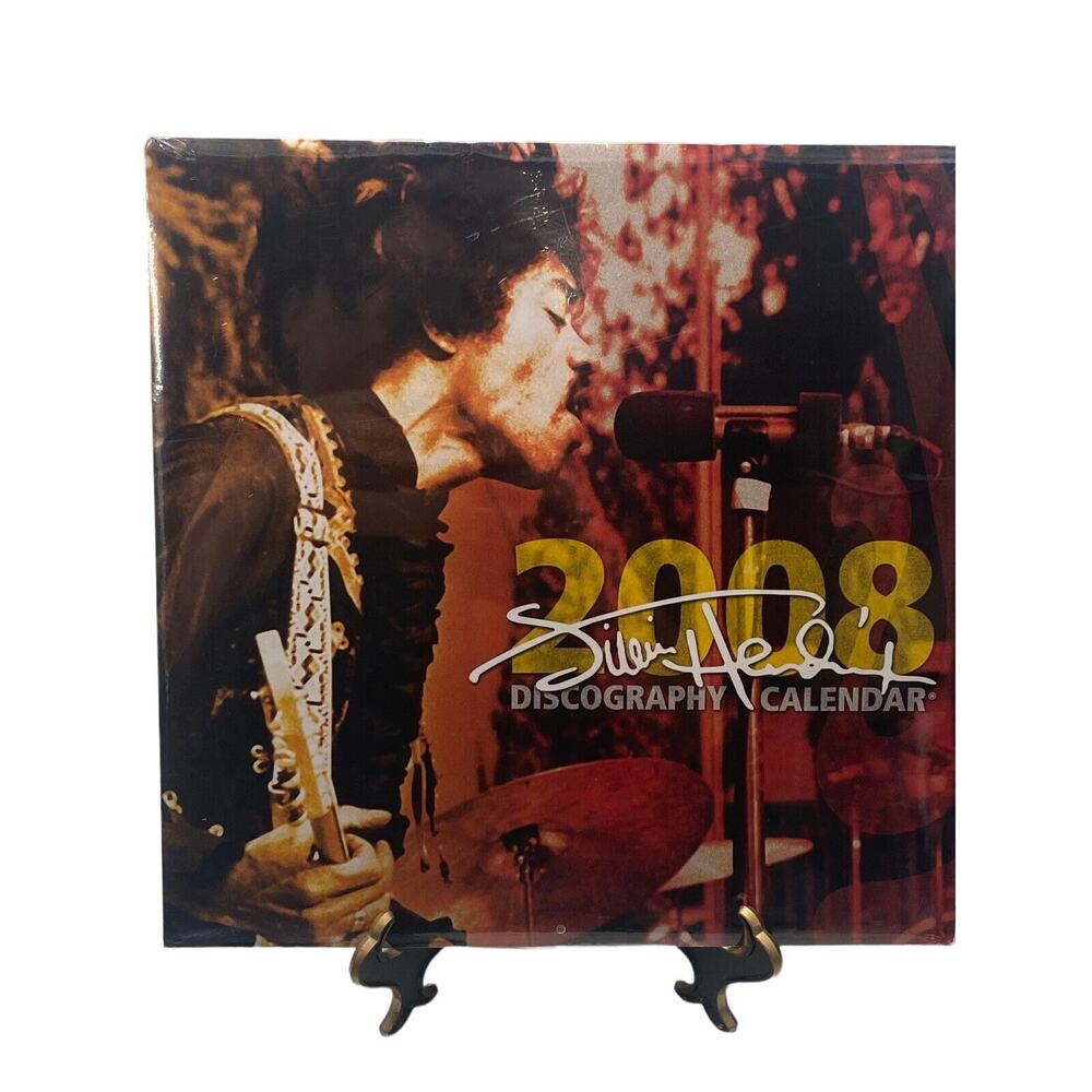 Authentic Discography Jimi Hendrix Wall Calendar 2008 New Sealed Memorabilia
